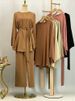 Hot Selling Arrivals Muslim Woman Tops And Pants Set Hight Quality Two Peice Set For Women Islamic Turkey Clothes Dubai Fashion_ecoleips.com