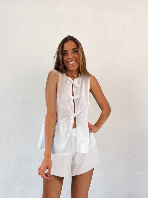 Women's Clothing New Ins Style Women's Fashion Shorts Suit Beach Vest Tie Striped Sleeveless Shorts Suit_ecoleips.com