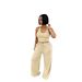 Women's Summer Halter Neck Two-Piece Set High-Waisted Wide-Leg Pants Outfit with Pockets_ecoleips.com