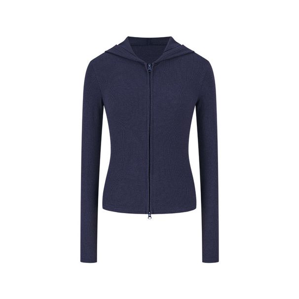 American-style Zip-up Hooded Sweatshirt Jacket For Women, Spring 2025 New Design, Solid Color, Slim-fit Cardigan,_ecoleips.com