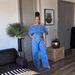 Women's Fashion Asymmetric Denim Jacket & Wide-Leg Pants Set | Batwing Sleeve Off-Shoulder Streetwear Outfit_ecoleips.com
