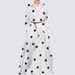 Women's Clothing Autumn Lapel Long Sleeve Ladies Elegant Polka Dot Fashion Beltless Dress Casual Holiday Dress_ecoleips.com