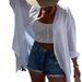 Women's Clothing Women's Stylish Casual Versatile Double Layer Crepe Fabric Shirt Spring Summer Lapel For Formal & Casual For Women_ecoleips.com