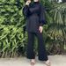 Women's Clothing Modest Abaya Dress– Premium Polyester-Spandex Blend Long Sleeve Set With Adjustable Tie Detail, Wrinkle-Resistant Office Wear_ecoleips.com