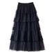 French Lace Patchwork Skirt Fairy Gauze Skirt New Umbrella Skirt Medium Length Embroidered Cake Skirt_ecoleips.com