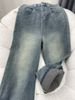 Starry Sky Pattern Wheat Ear Jeans For Women, Autumn And Winter Style, Plus Size, Pear-Shaped Body, High Waist,_ecoleips.com