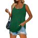 2026 New Wish European And American Hot Summer Sleeveless Square Neck Solid Color Tank Top T-Shirt Cross-Border_ecoleips.com