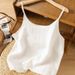 Summr Nw Styl Artistic Cotton-linn Camisol Womn's Loos-fitting Solid Color Simpl Slvlss Bas Top In Plus_ecoleips.com