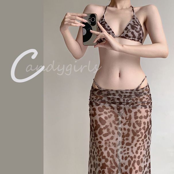 Candygirls European American Swimwear, Feminine Leopard Print, High-end Slimming, Stylish Bikini For Vacation And Hot_ecoleips.com