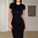 Women's Clothing Spring And Summer Foreign Trade Solid Color Temperament Slim Short Sleeved Dress_ecoleips.com