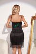 Women's New Tassel Embroidery Sequin Sexy Backless Deep V-neck Dress_ecoleips.com
