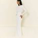 AC475 Long-Sleeve Ruched Hollow V-Neck Cro Cro-Border Metallic European And American Stretch Women's Long_ecoleips.com