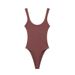 Women's Slim Fit Ribbed Knit Jumpsuit Solid Color Ice Cream Color European And American Style Summer New Arrival_ecoleips.com