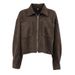 Women's Suede Blazer Jacket – Long Sleeve Zip-Up Faux Leather Coat For Fall/Winter (Brown, S/M/L)_ecoleips.com