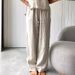 Women's Clothing Sleeveless Suspender Trousers Two Piece Suit Loose Fashionable Outer Wear Cotton And Linen Home Clothes_ecoleips.com