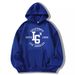 Klein Blue Hooded Sweatshirt For Women 2023 New Autumn And Winter Student Print Korean Style Fleece-lined Casual Top_ecoleips.com