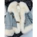 Women's Clothing Style Design Fur Collar Blue Denim Jacket For Women Velvet Thickened Down Cotton Warm Fur Plush Coat_ecoleips.com
