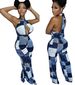 Women’s Clothing New Style Plaid Street Fashion Loose Digital Printing Sexy Jumpsuit_ecoleips.com