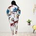 Women's Fall Print Long Sleeve Tops With Pants Set, Tie-Dye Style Casual Two-Piece Outfit, Plus Size Chic Loungewear_ecoleips.com