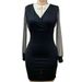 In Stock 2025 New Cross-border European And American Style Mesh V-neck Sequin Fashion Elegant Slim-fit Sexy Dress_ecoleips.com