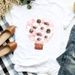 European American Cross-border Foreign Trade Women's Clothing Animal, Floral, And Plant Print Round-neck Short-sleeve_ecoleips.com