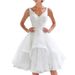 Princess Bride Wedding Dress Short off Shoulder Skirt Sheer Backless Lace Gown New European And American Style 2025_ecoleips.com