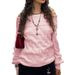 Diyun European And American Simple Fashion Off-Shoulder Long Sleeve Sweater Knitted Women's Clothing 2025_ecoleips.com