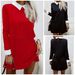 Women's Clothing New Solid Color Splicing Temperament Long Sleeved Dress Female_ecoleips.com