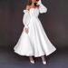 Women's Clothing Raglan Sleeve Solid Color Dress Dress_ecoleips.com
