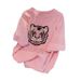 2026 Tiger Head Heavy Embroidery Pure Cotton Short Sleeve T-shirt For Men And Women, Extra Large Size 150kg Loose Fit_ecoleips.com