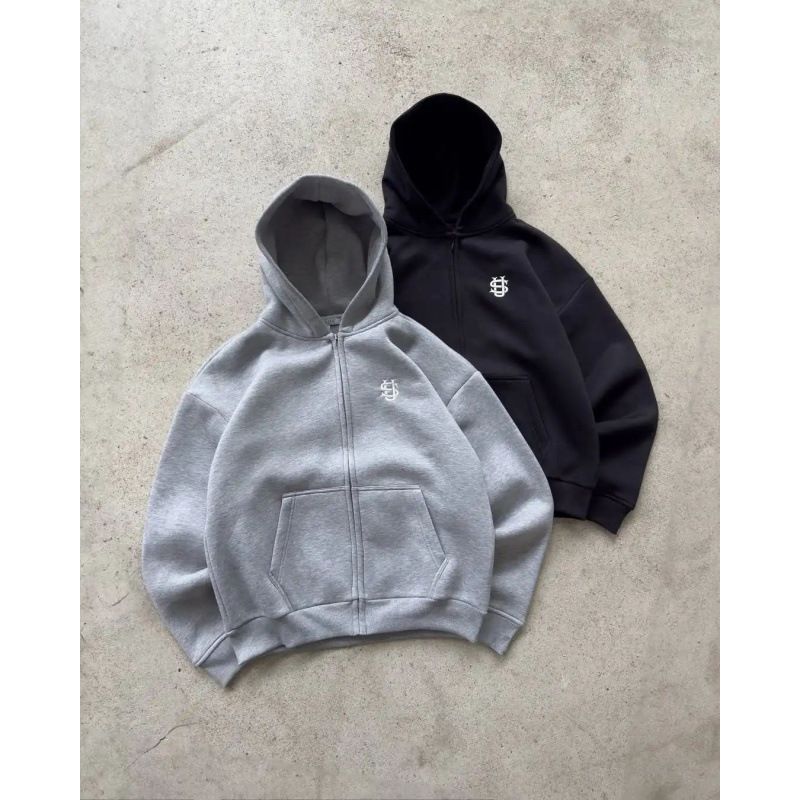 Streetwear Embroidered Zip-Up Jogger Pants - High-Fashion Hip-Hop Sweatpants For Men & Women (US Sizing)_ecoleips.com