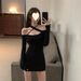 Sexy Off-shoulder Women, New Autumn Winter Style, Off-shoulder, Pure And Alluring, Slim-fitting, Bodycon Dress For Hot_ecoleips.com