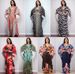 Women's European American Style Polyester Printed Beach Sun Protection Shirt Loose Dress Bikini Cover up Woven Front Vacation Clothing_ecoleips.com