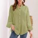 Women's Clothing New Solid Color Long Sleeved Shirt Cotton And Linen Shirt Cardigan_ecoleips.com