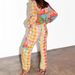 Summer Women's Elegant Casual Pants Suit V Neck Printed Lantern Sleeve Top And Pants Set Commuter Wear_ecoleips.com