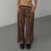 Voya Women's Women's Clothing: Unique Design Casual Pants, Loose Drapey Leopard Print Trendy Loose-fitting, Drapey, Leopard-print Trend Pants
_ecoleips.com