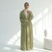 Modest Abaya Dress Elegant Floral Embellished Open Front Cardigan For Women – Versatile Layering Piece For Office, Travel & Special Occasions_ecoleips.com