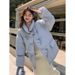 Short Down Cotton Clothes Women's New Loose Horn Buckle Cotton Clothes Bread Clothes Autumn And Winter Thick Coat Women_ecoleips.com