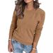 Women's Clothing 3D Textured Knit Sweater - Women's Round Neck Pullover (Spandex Blend, Casual & Office Wear)_ecoleips.com