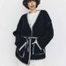 Elegant Longline Knit Cardigan With Belt - Soft Acrylic Blend, Loose Fit V-neck Sweater For Women, Spring Wardrobe Essential In White, Black & Camel_ecoleips.com