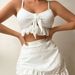 Women's Clothing Women's Style Bodycon Skirt Two Piece Swimsuit Tie Up Bikini Beachwear Quick-Dry Polyester, Modest Coverage_ecoleips.com