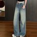 High-Waisted Floor-Length Jeans For Women Sparkling Rhinestones Luxurious Feel Perfect For Autumn_ecoleips.com