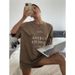 Livesso Women's Pure Cotton Short Sleeve T-Shirt European Size Loose Fit Top_ecoleips.com