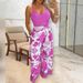 Women's Clothing New Fashion Prints Two Piece Vest And Trousers Suit_ecoleips.com