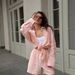 Women's Long Sleeved Cardigan And Shorts Set Simple Solid Color Casual Spring Summer Outfit_ecoleips.com
