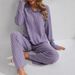 Women's Ribbed Long Sleeve Lounge Set - Cozy Winter Loungewear Pants & Top (Available In 4 Colors)_ecoleips.com