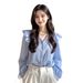 This Year's Popular Beautiful Blouse Has Light Luxury High-end Feel, A French Niche Style, And Is An Exquisite Blue_ecoleips.com