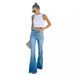 2022 European And American Jeans Autumn/Winter New High-Waisted Tassel Slim Fit Flared Pants Vintage Style_ecoleips.com