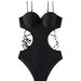 Women's Clothing Fashion New One-Piece Swimsuit Sexy Holiday Gather Backless Slimming Belly Covering_ecoleips.com
