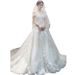 Women's Clothing New Bride French One Shoulder Princess Dreamy Simple Slim Long Tail Wedding Dress Female_ecoleips.com